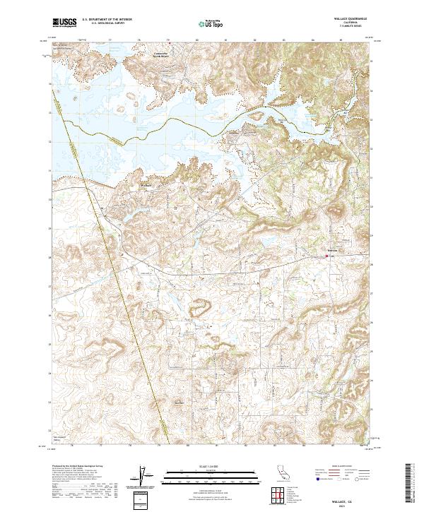 US Topo 7.5-minute map for Wallace CA