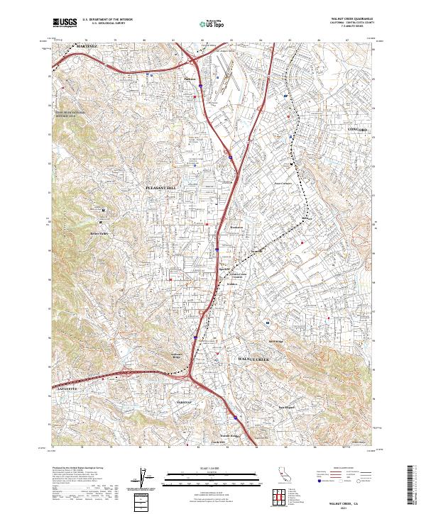 US Topo 7.5-minute map for Walnut Creek CA