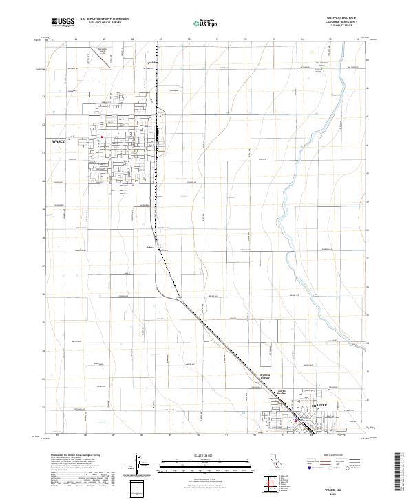 US Topo 7.5-minute map for Wasco CA