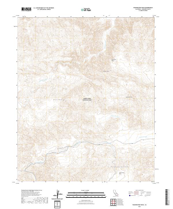 US Topo 7.5-minute map for Washington Wash CA