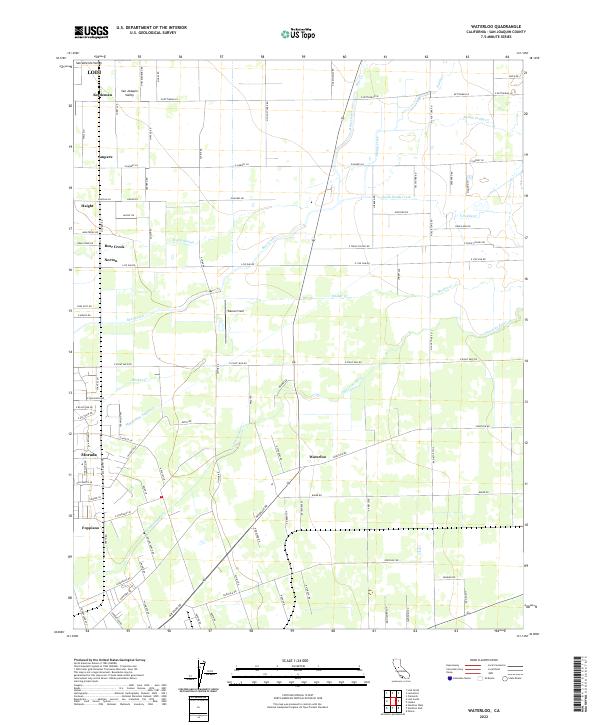 US Topo 7.5-minute map for Waterloo CA