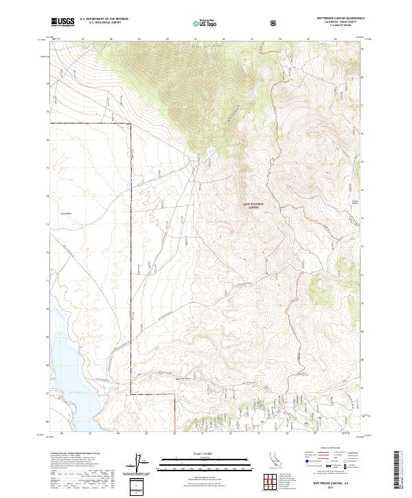 US Topo 7.5-minute map for Watterson Canyon CA