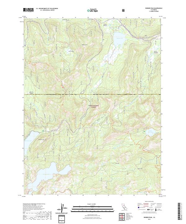 US Topo 7.5-minute map for Webber Peak CA