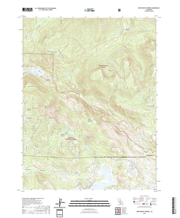 US Topo 7.5-minute map for Wentworth Springs CA