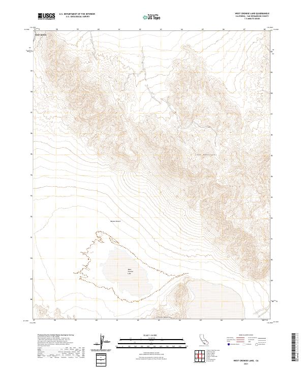 US Topo 7.5-minute map for West Cronise Lake CA