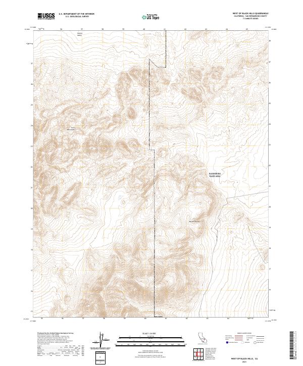 US Topo 7.5-minute map for West of Black Hills CA