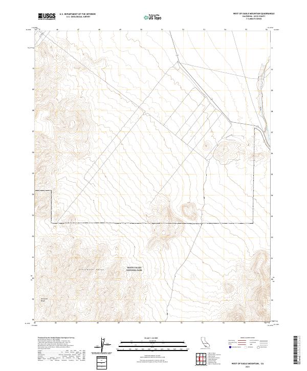US Topo 7.5-minute map for West of Eagle Mountain CA
