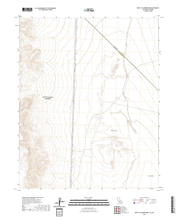US Topo 7.5-minute map for West of Juniper Mine CANV