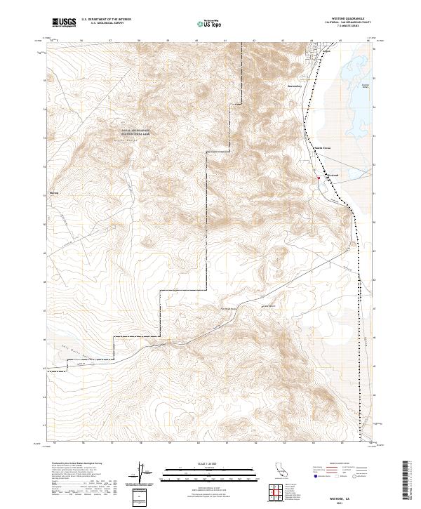 US Topo 7.5-minute map for Westend CA