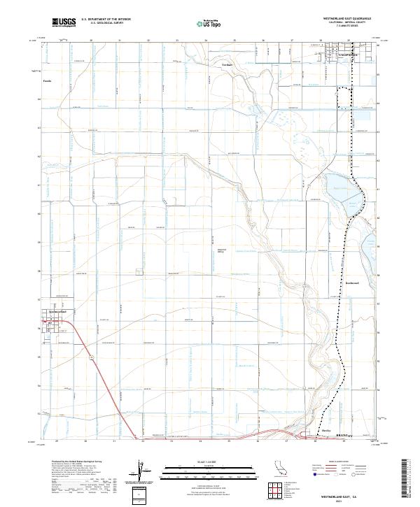 US Topo 7.5-minute map for Westmorland East CA