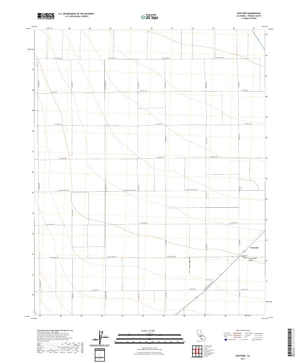 US Topo 7.5-minute map for Westside CA