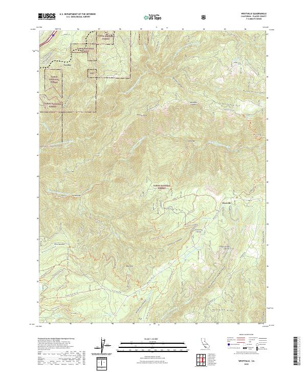 US Topo 7.5-minute map for Westville CA