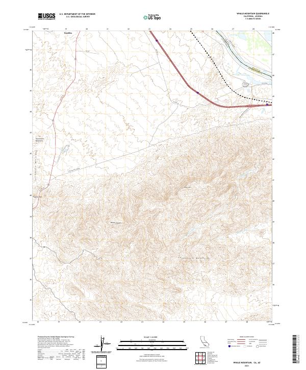 US Topo 7.5-minute map for Whale Mountain CAAZ