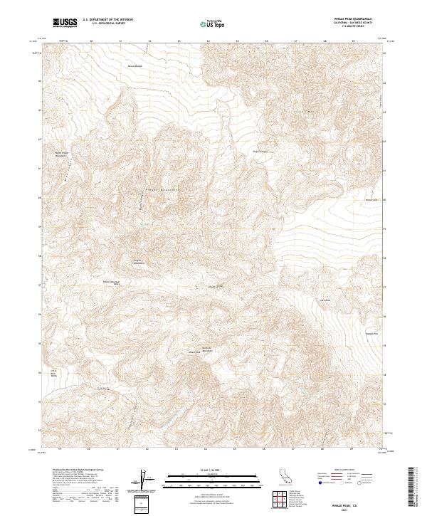 US Topo 7.5-minute map for Whale Peak CA