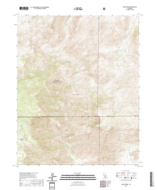 US Topo 7.5-minute map for White Dome CA
