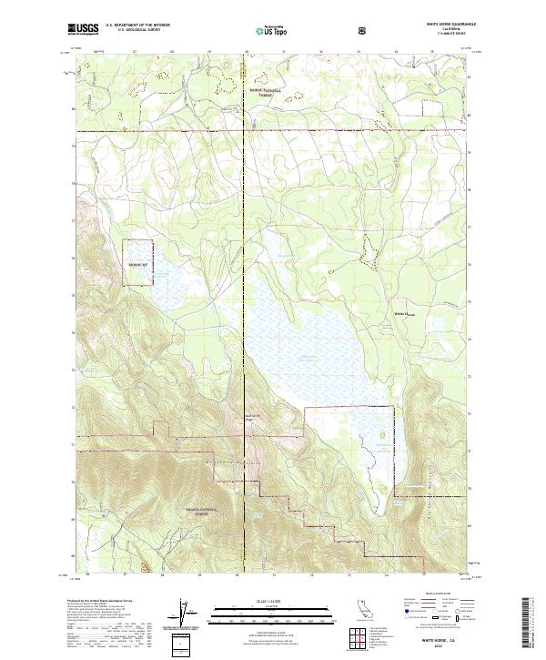 US Topo 7.5-minute map for White Horse CA