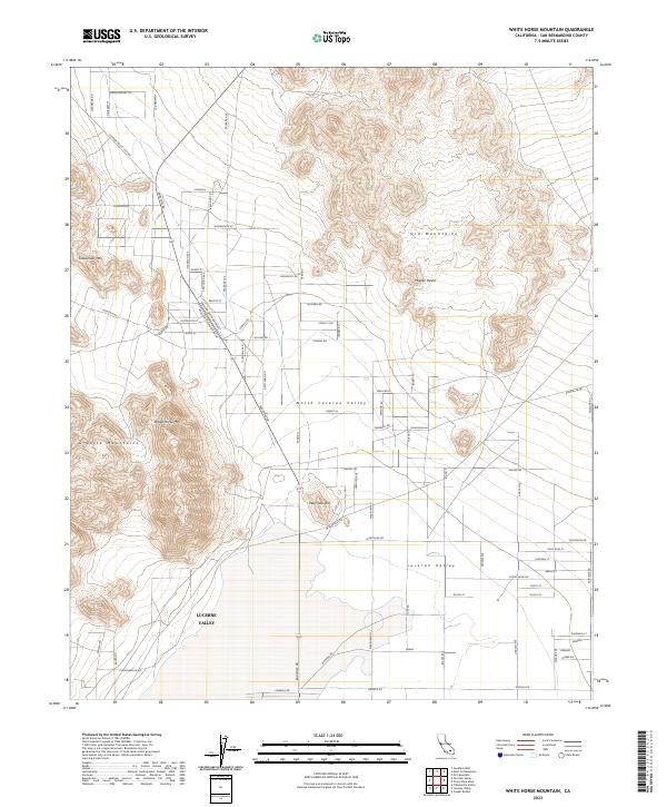 US Topo 7.5-minute map for White Horse Mountain CA
