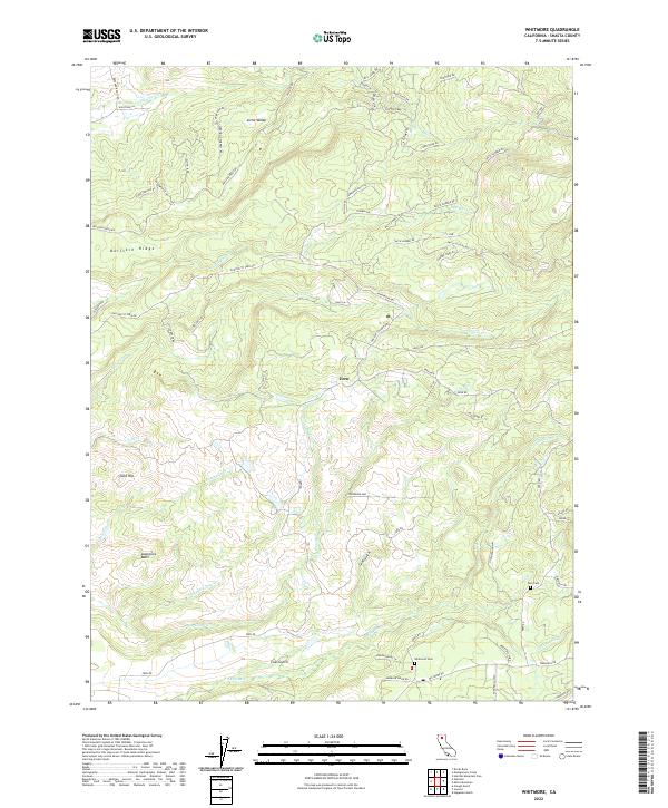 US Topo 7.5-minute map for Whitmore CA