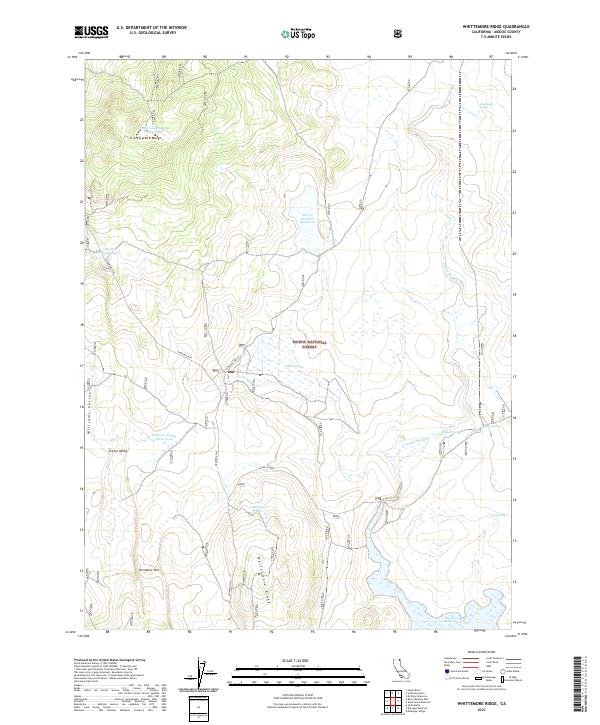 US Topo 7.5-minute map for Whittemore Ridge CA