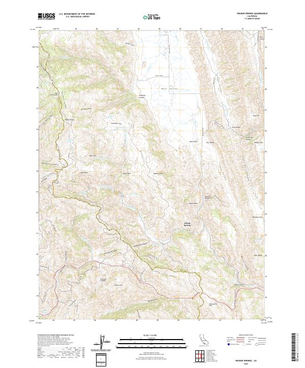US Topo 7.5-minute map for Wilbur Springs CA