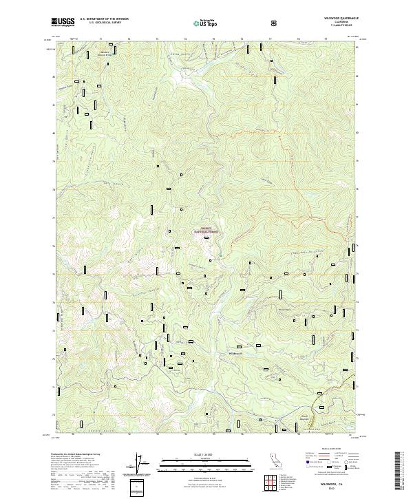 US Topo 7.5-minute map for Wildwood CA