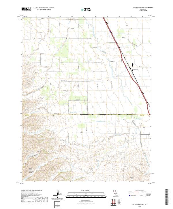 US Topo 7.5-minute map for Wildwood School CA