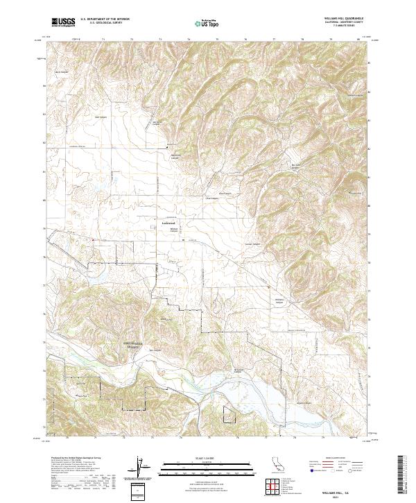 US Topo 7.5-minute map for Williams Hill CA