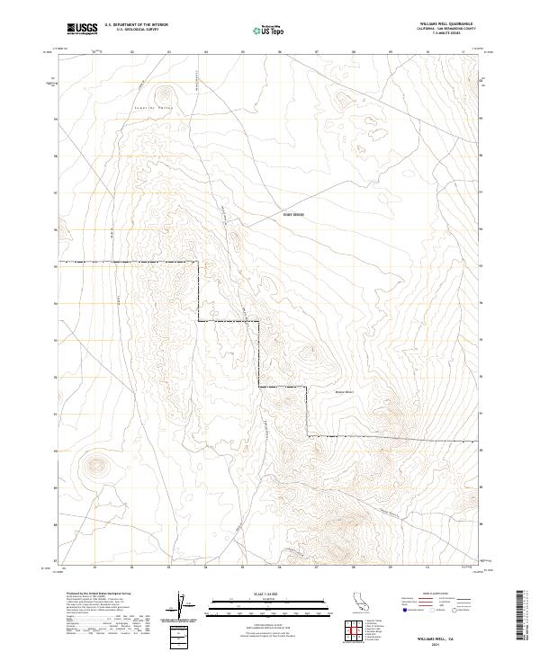 US Topo 7.5-minute map for Williams Well CA