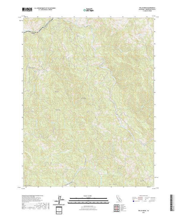 US Topo 7.5-minute map for Willis Ridge CA