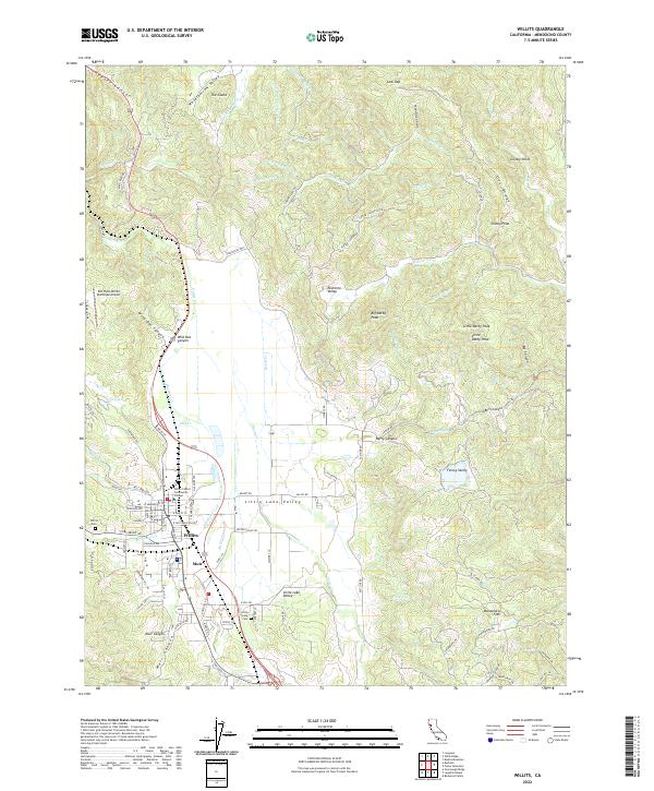 US Topo 7.5-minute map for Willits CA