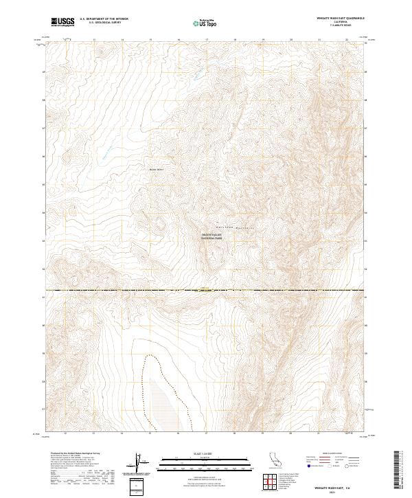 US Topo 7.5-minute map for Wingate Wash East CA