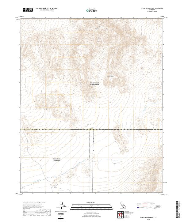 US Topo 7.5-minute map for Wingate Wash West CA