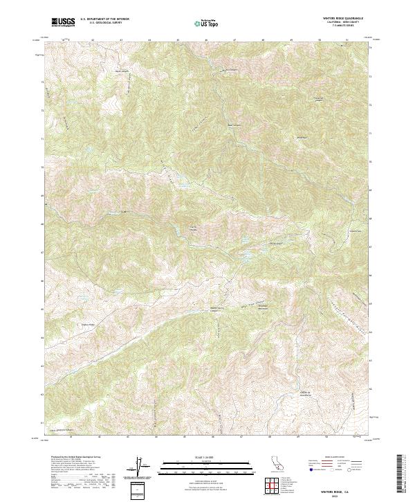 US Topo 7.5-minute map for Winters Ridge CA