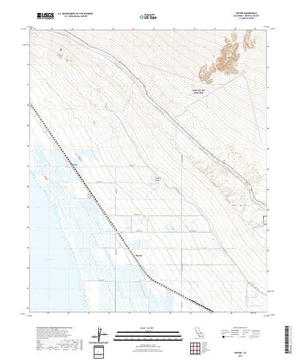 US Topo 7.5-minute map for Wister CA