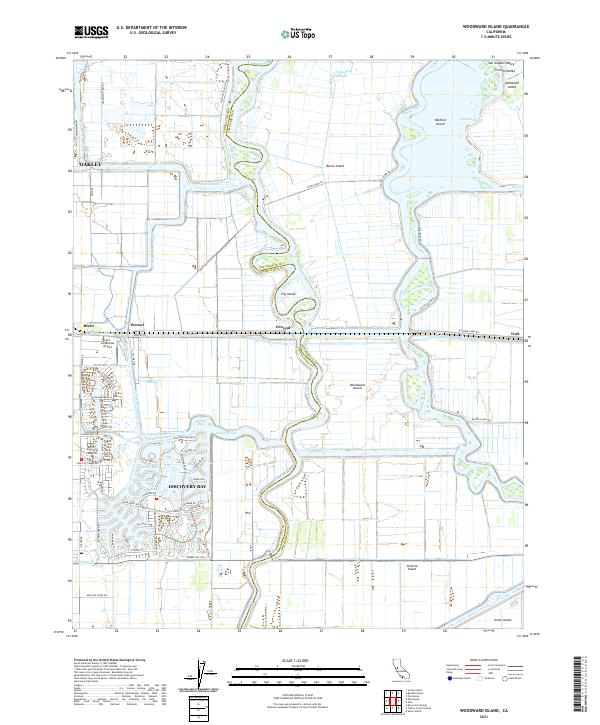US Topo 7.5-minute map for Woodward Island CA