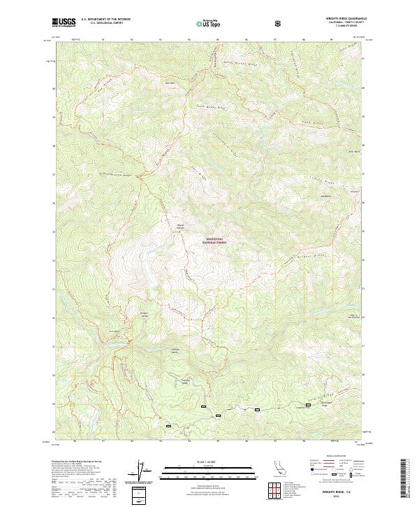 US Topo 7.5-minute map for Wrights Ridge CA