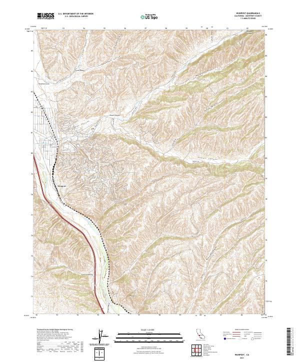 US Topo 7.5-minute map for Wunpost CA