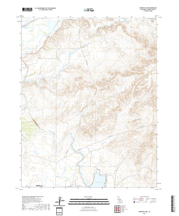 US Topo 7.5-minute map for Yosemite Lake CA