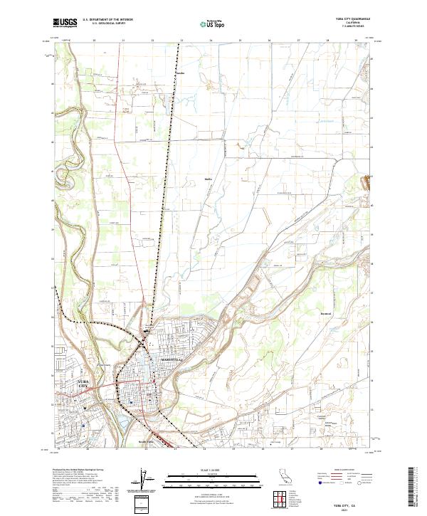 US Topo 7.5-minute map for Yuba City CA