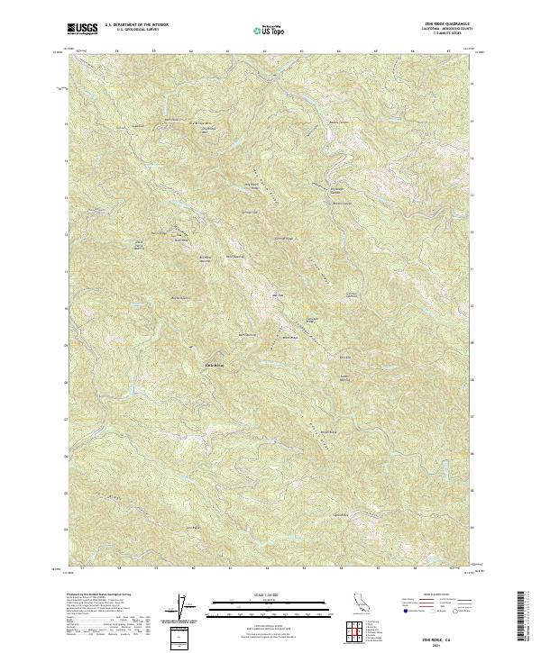 US Topo 7.5-minute map for Zeni Ridge CA