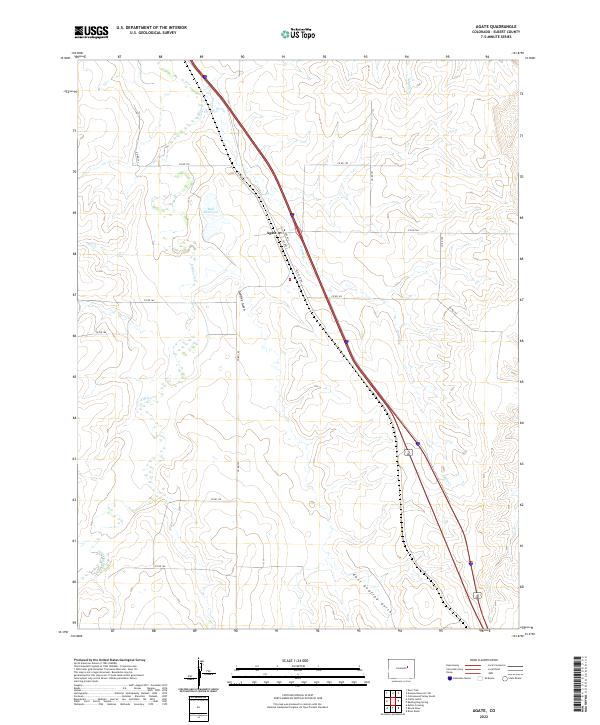 US Topo 7.5-minute map for Agate CO