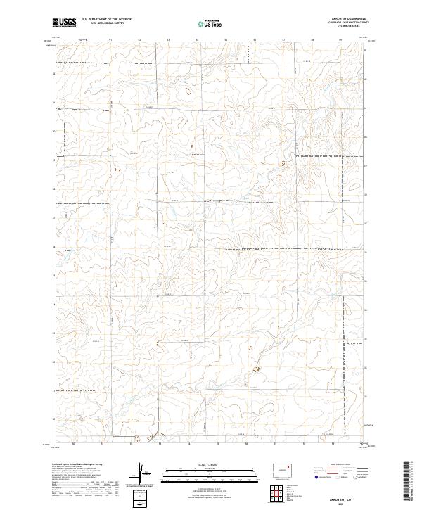 US Topo 7.5-minute map for Akron SW CO