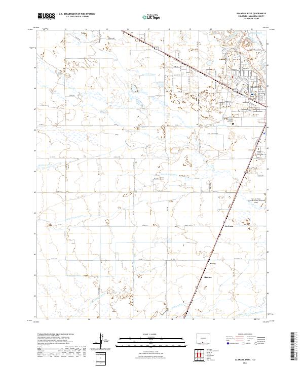 US Topo 7.5-minute map for Alamosa West CO