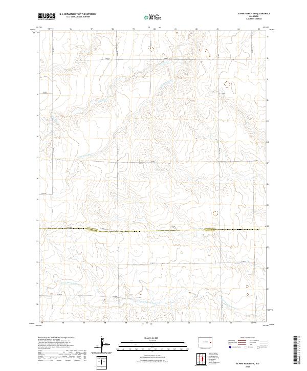 US Topo 7.5-minute map for Alpine Ranch SW CO