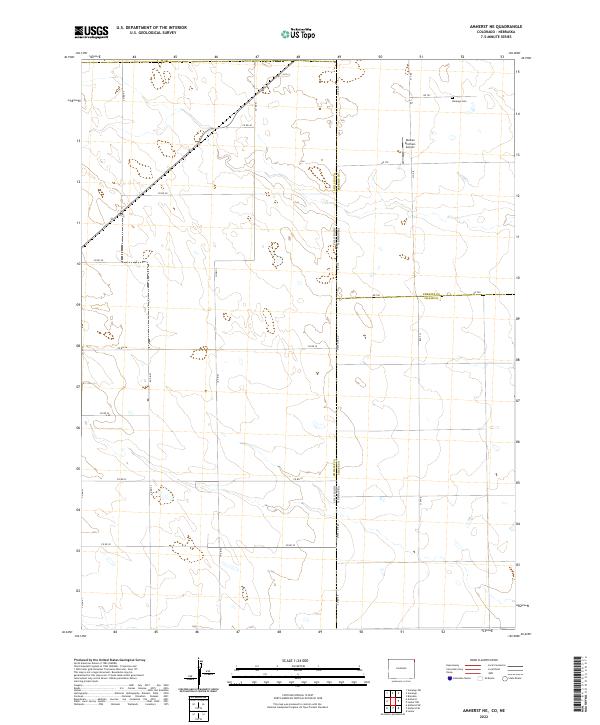 US Topo 7.5-minute map for Amherst NE CONE