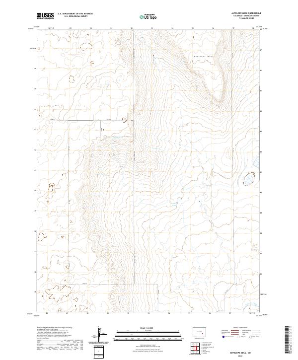 US Topo 7.5-minute map for Antelope Mesa CO