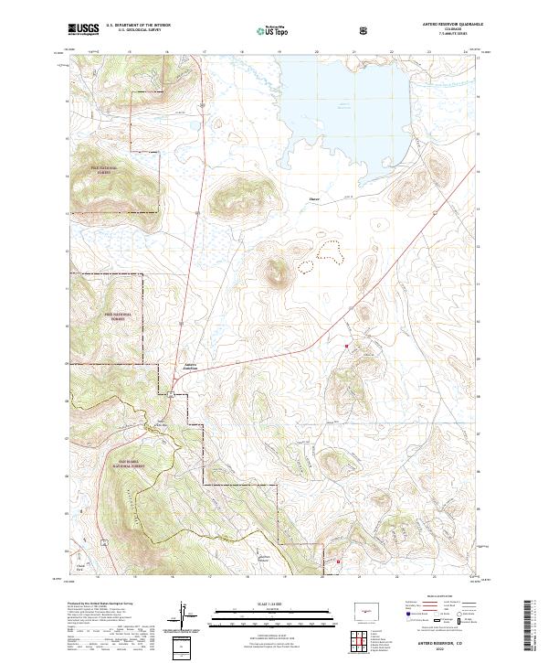 US Topo 7.5-minute map for Antero Reservoir CO