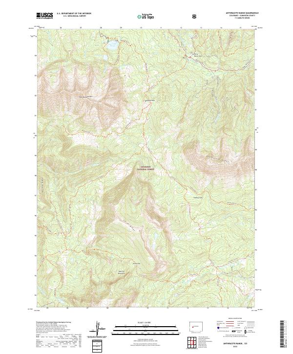 US Topo 7.5-minute map for Anthracite Range CO