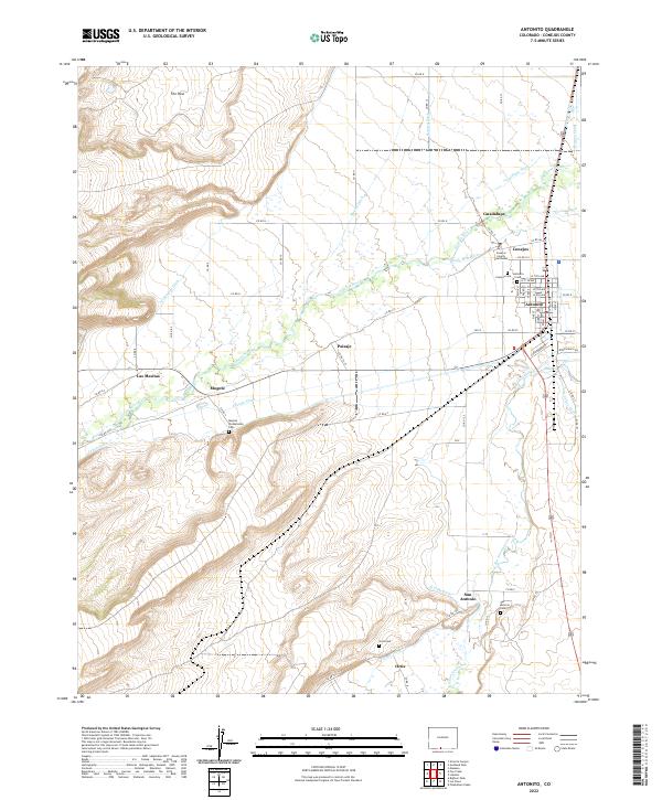 US Topo 7.5-minute map for Antonito CO