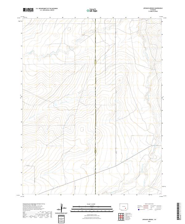 US Topo 7.5-minute map for Apishapa Bridge CO